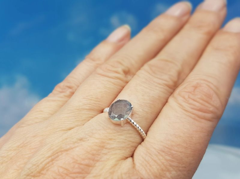 Labradorite ring 925 silver