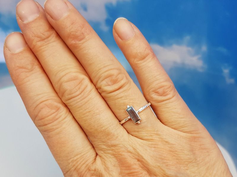 Labradorite ring 925 silver