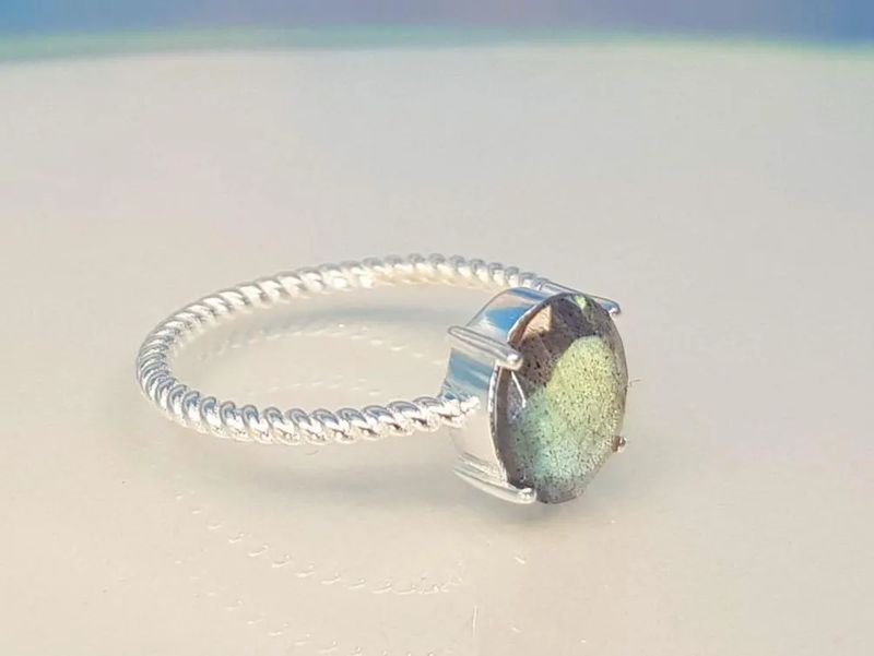 Labradorite ring 925 silver