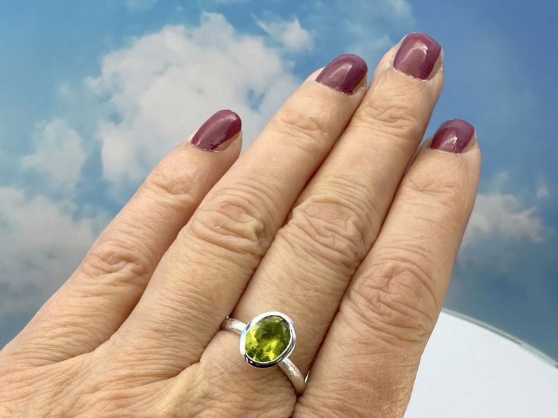 Ring peridot 925 silver