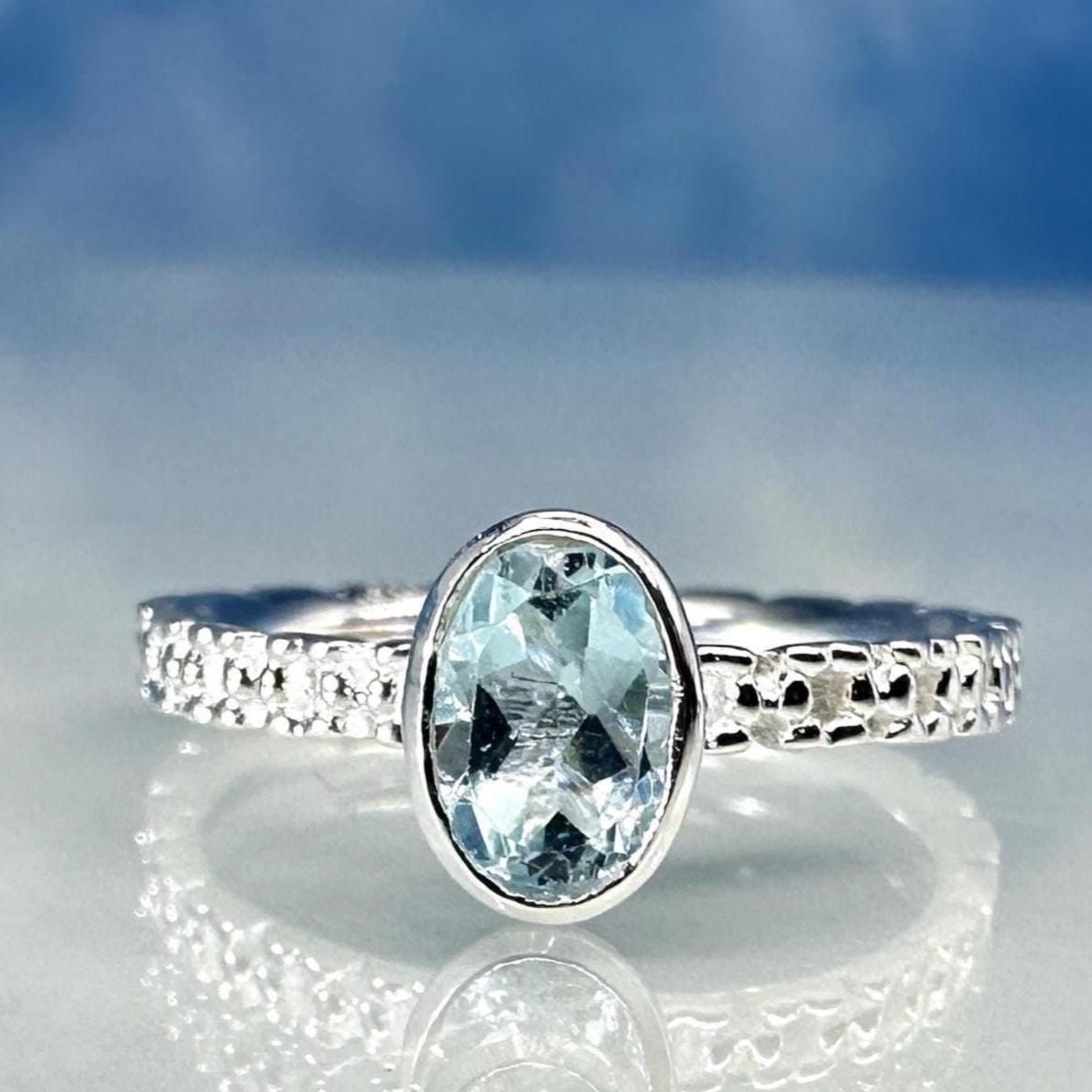 Ring topaz 925 silver