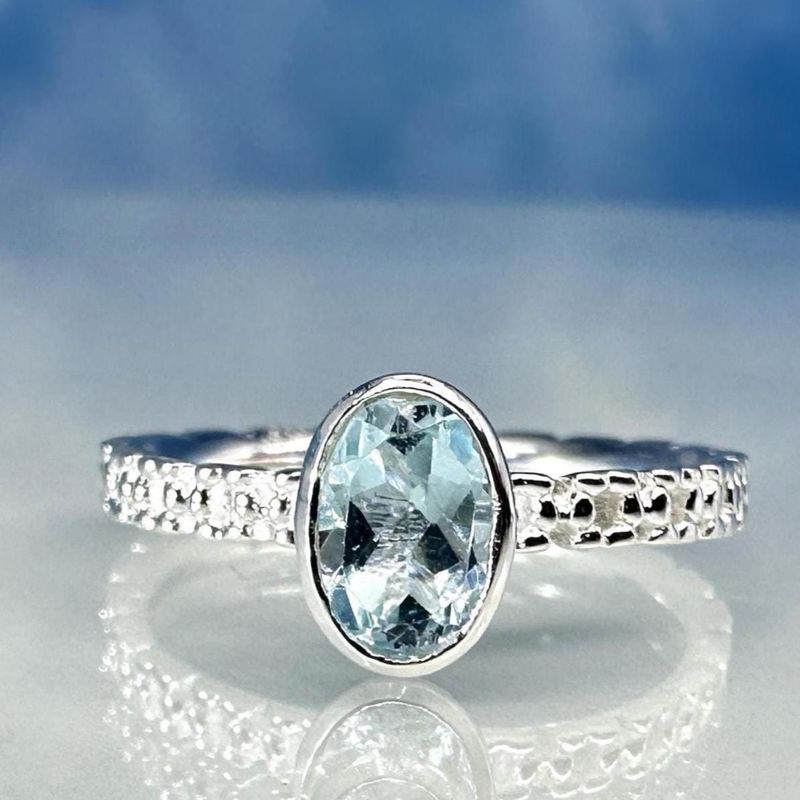 Ring topaz 925 silver