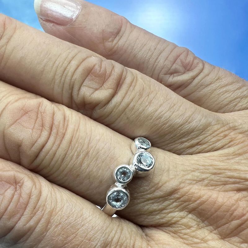 Ring topaz 925 silver