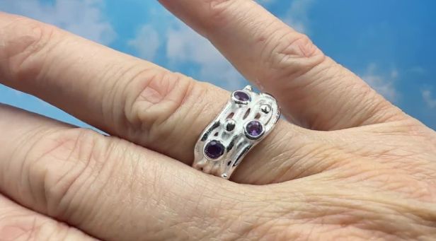 Amethyst ring 925 silver