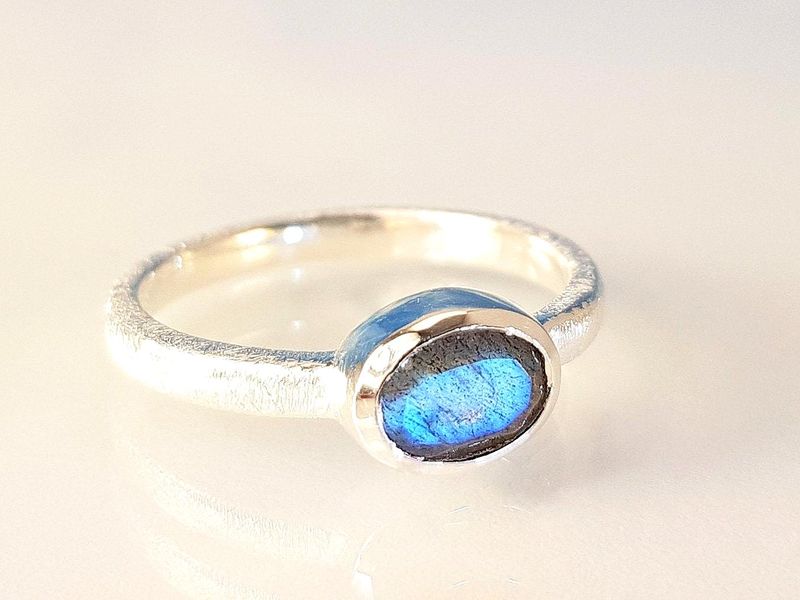 Labradorite ring 925 silver