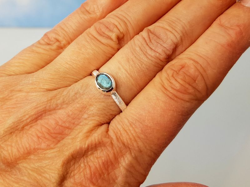 Labradorite ring 925 silver