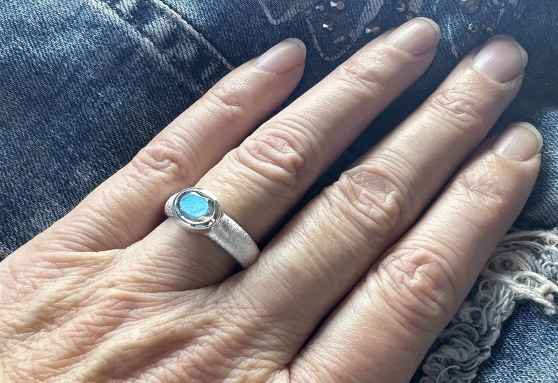 Labradorite ring 925 silver