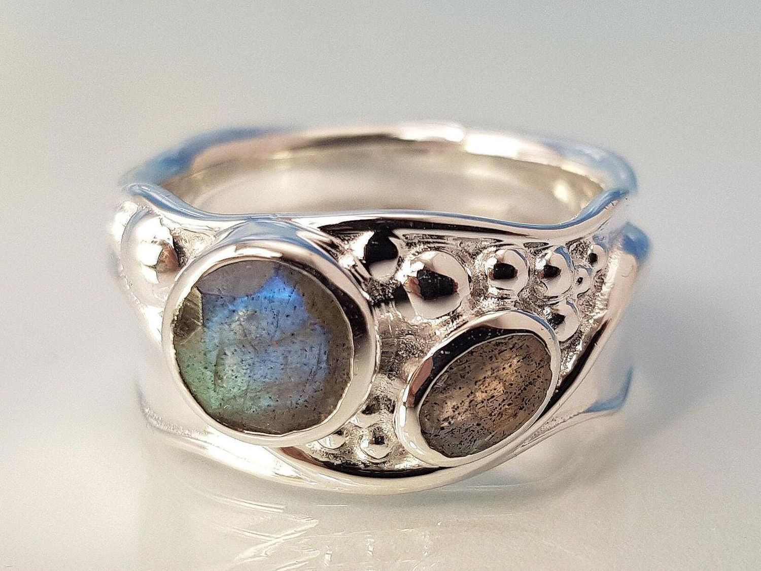 Labradorite ring 925 silver