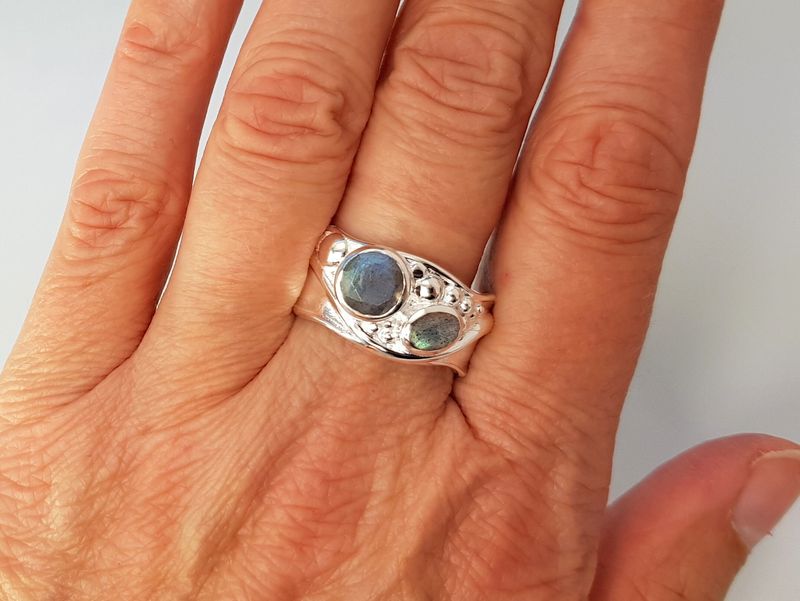 Labradorite ring 925 silver