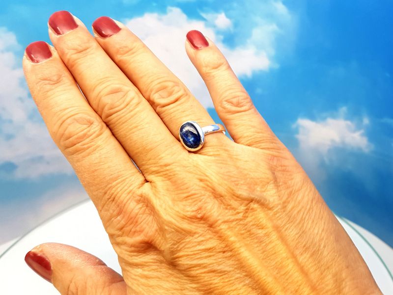 Kyanite ring 925 silver