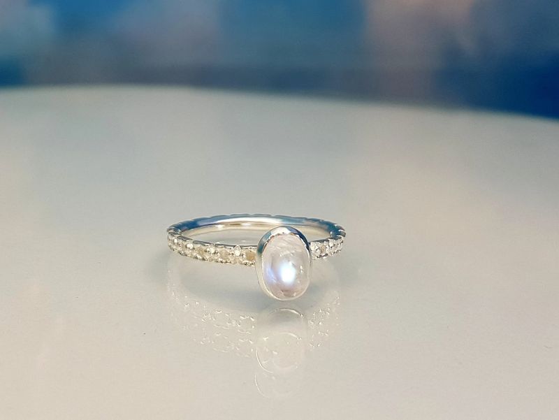 Ring moonstone 925 silver
