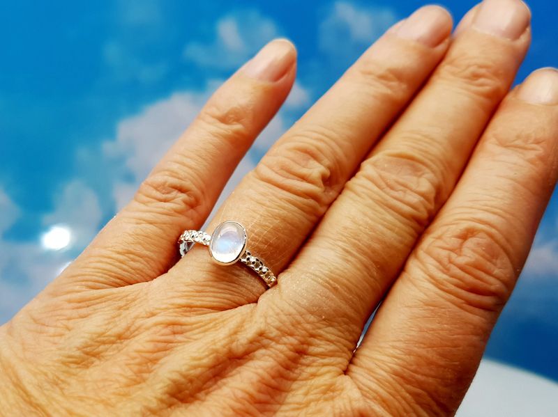 Ring moonstone 925 silver