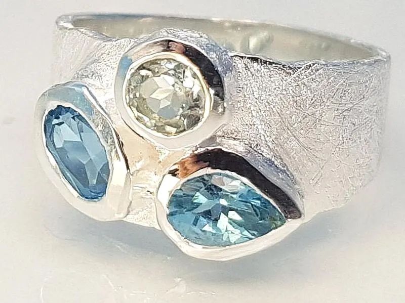 Ring topaz 925 silver
