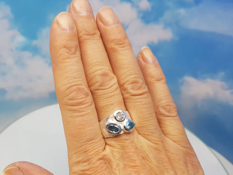 Ring topaz 925 silver