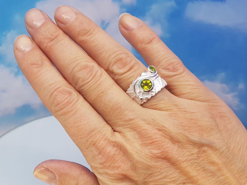 Ring peridot 925 silver