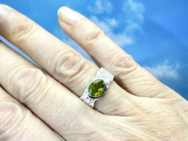 Ring peridot 925 silver