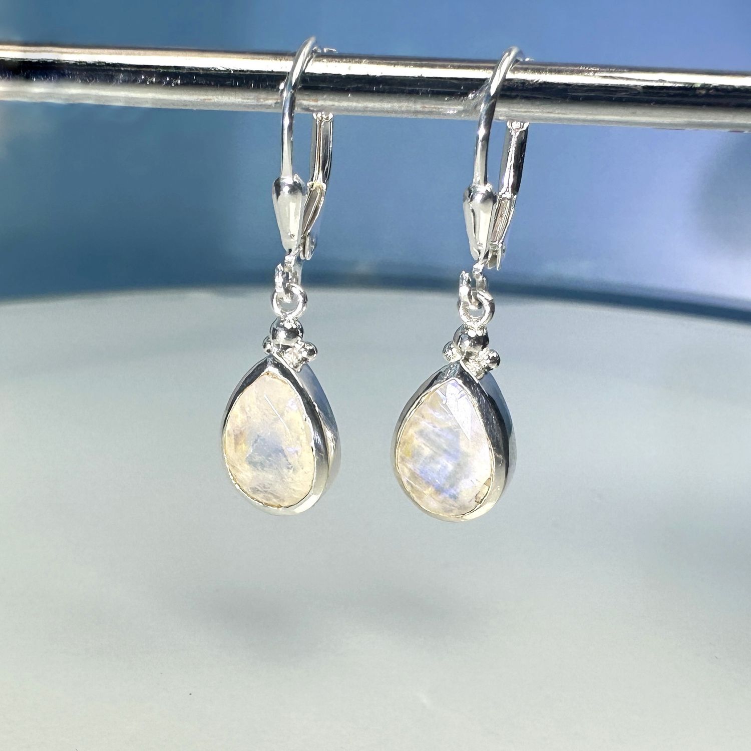 Earrings moonstone 925 silver