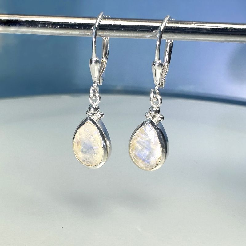 Earrings moonstone 925 silver