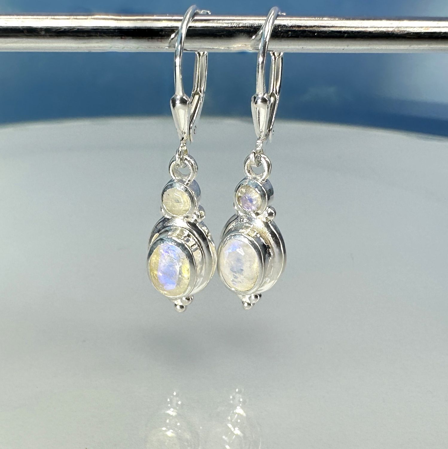 Earrings moonstone 925 silver
