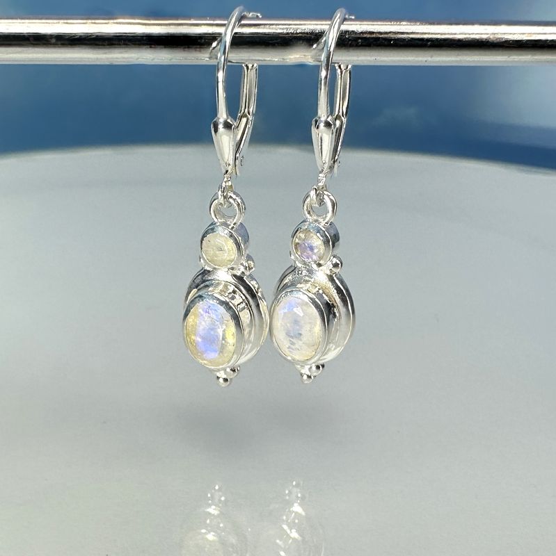 Earrings moonstone 925 silver