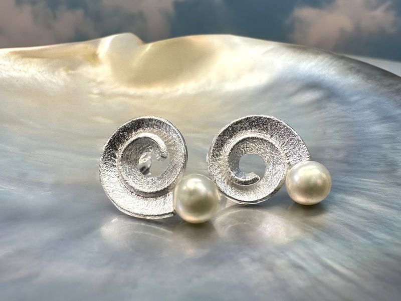 Earrings pearl 925 silver