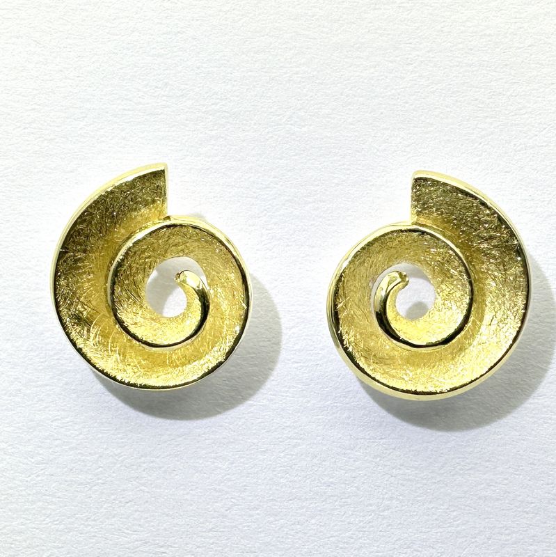 spiral earrings in 18-karat gold-plated 925 sterling silver