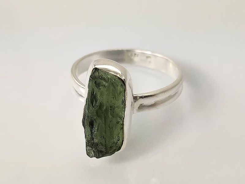 Ring mouldavite 925 silver