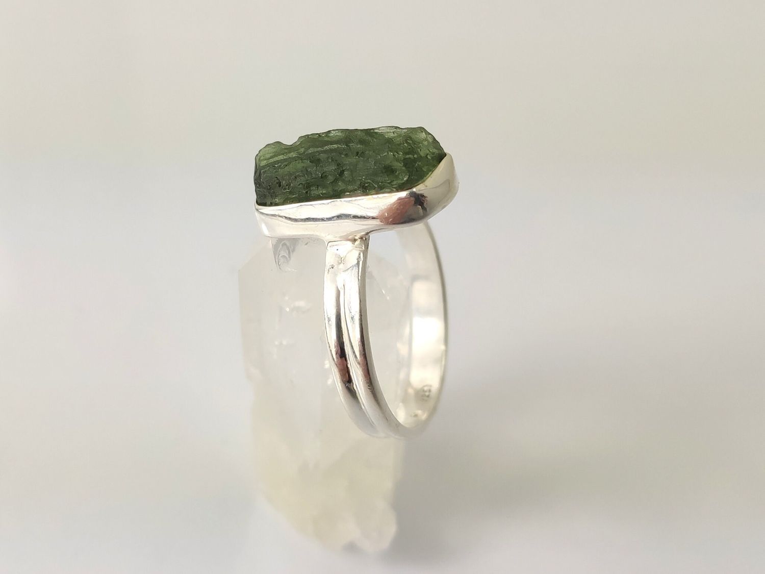 Ring mouldavite 925 silver
