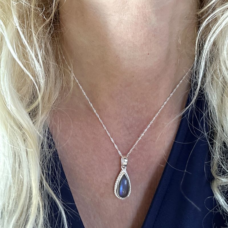 pedant labradorite in 925 silver