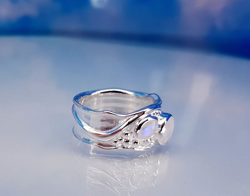 Ring moonstone 925 silver