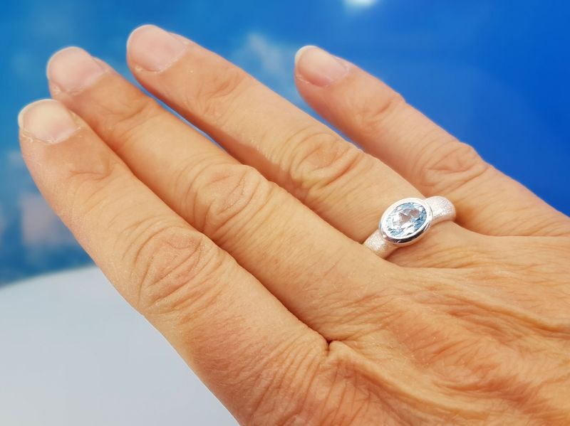 Ring topaz 925 silver
