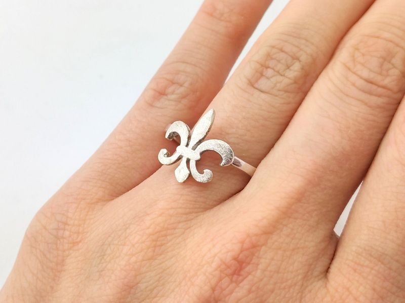 Ring French lily 925 silver