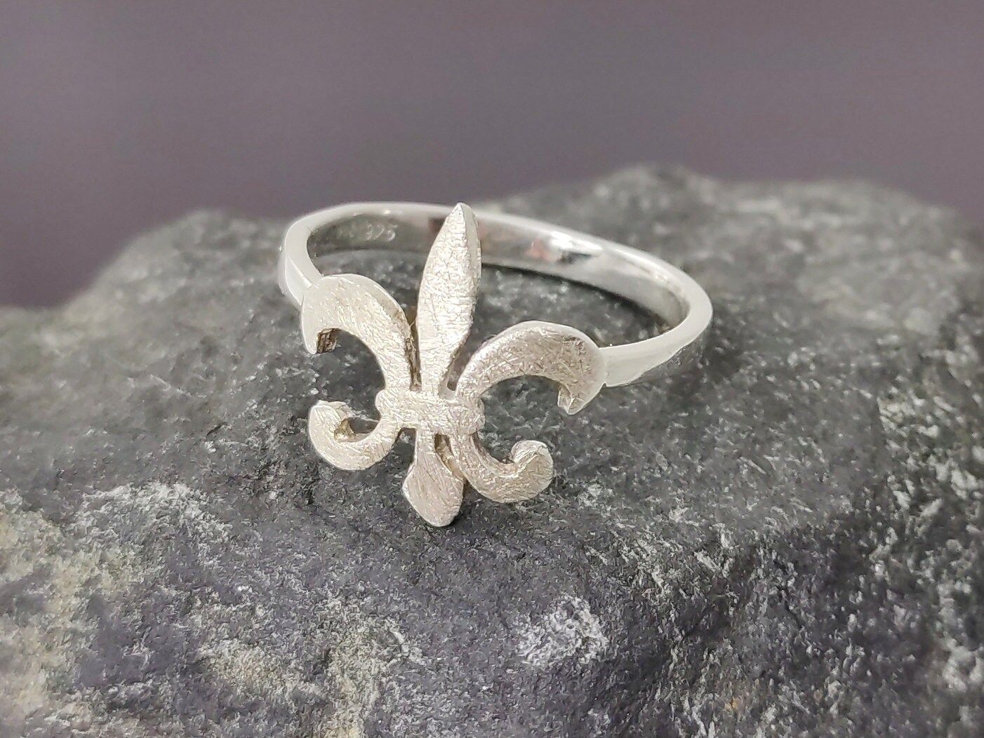 Ring French lily 925 silver