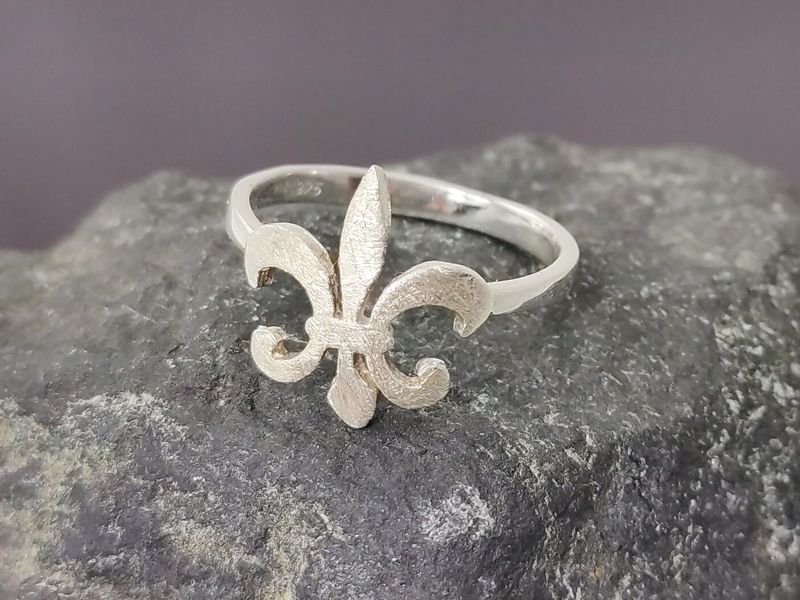 Ring French lily 925 silver