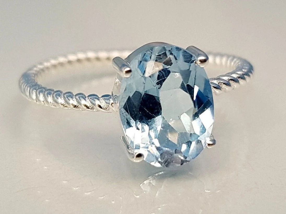 Ring topaz 925 silver