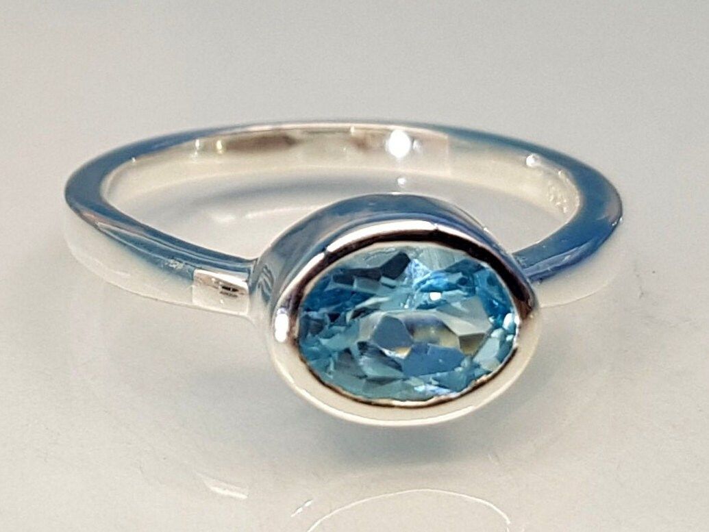 Ring topaz 925 silver