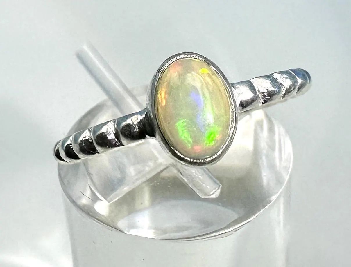 Ring opal cabochon 925 silver