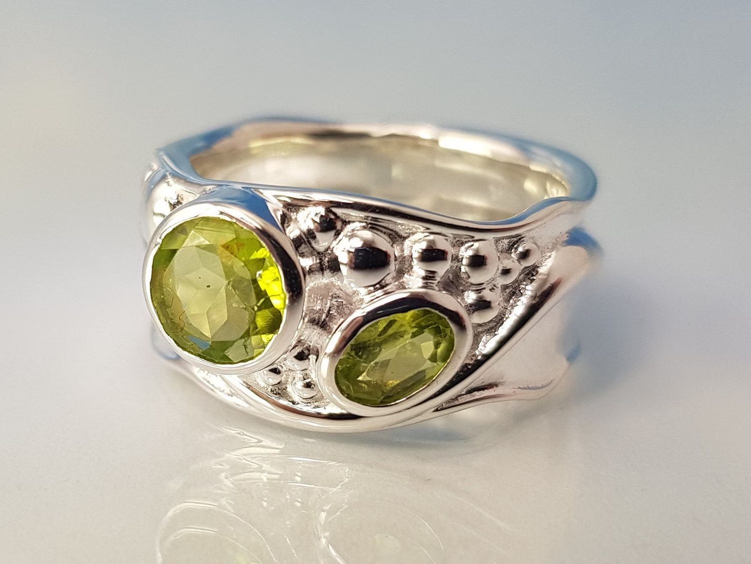 Ring peridot 925 silver