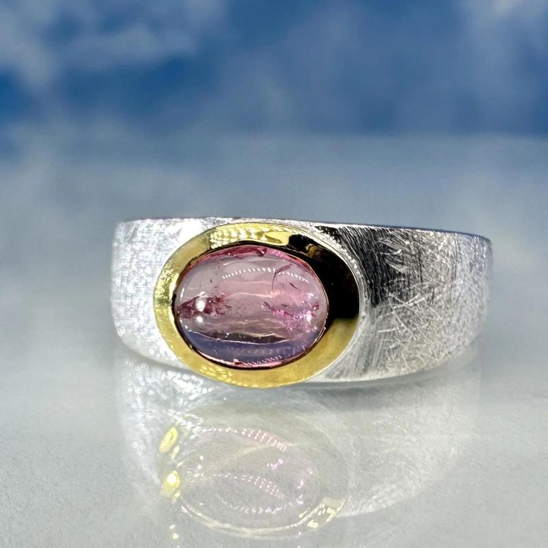 Ring Tourmaline Pink Bicolour