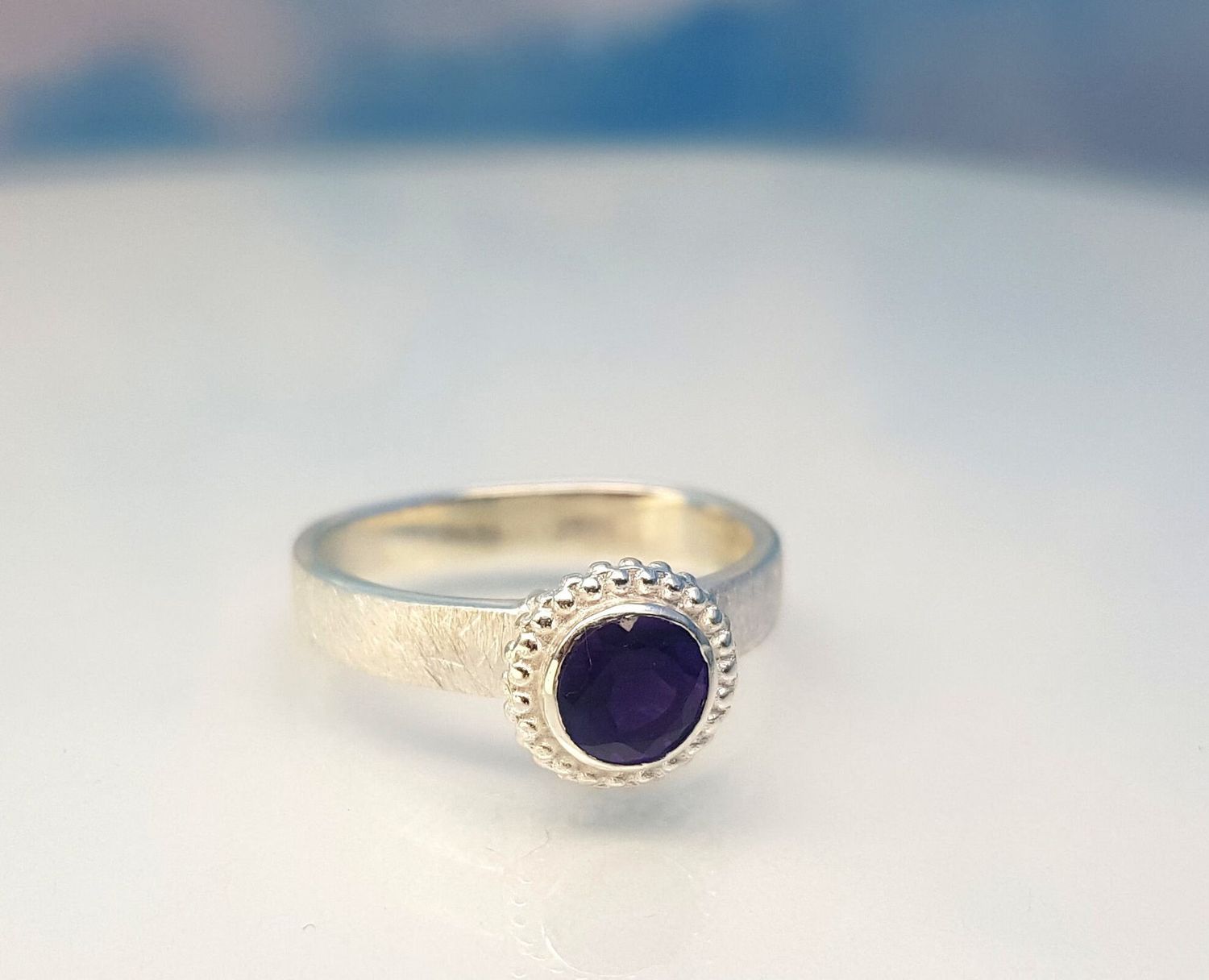 Amethyst ring 925 silver Size 59 FR
