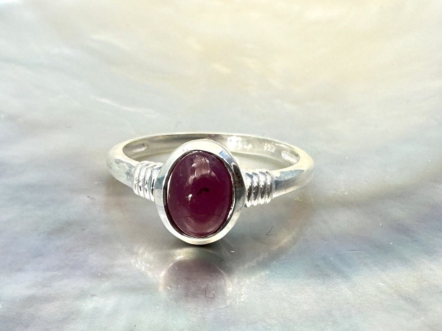 Ring ruby 925 silver