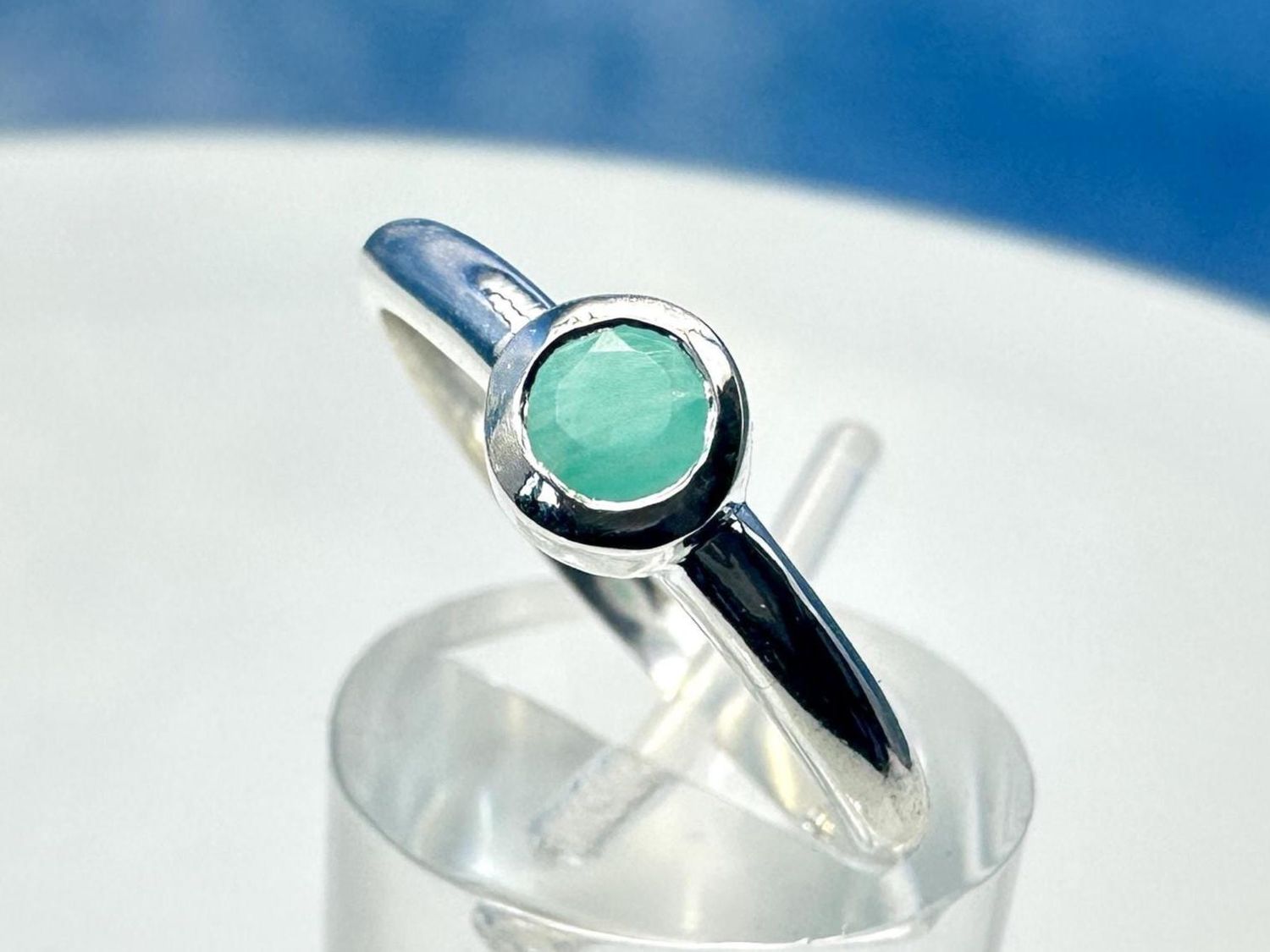 Amazonite ring 925 silver