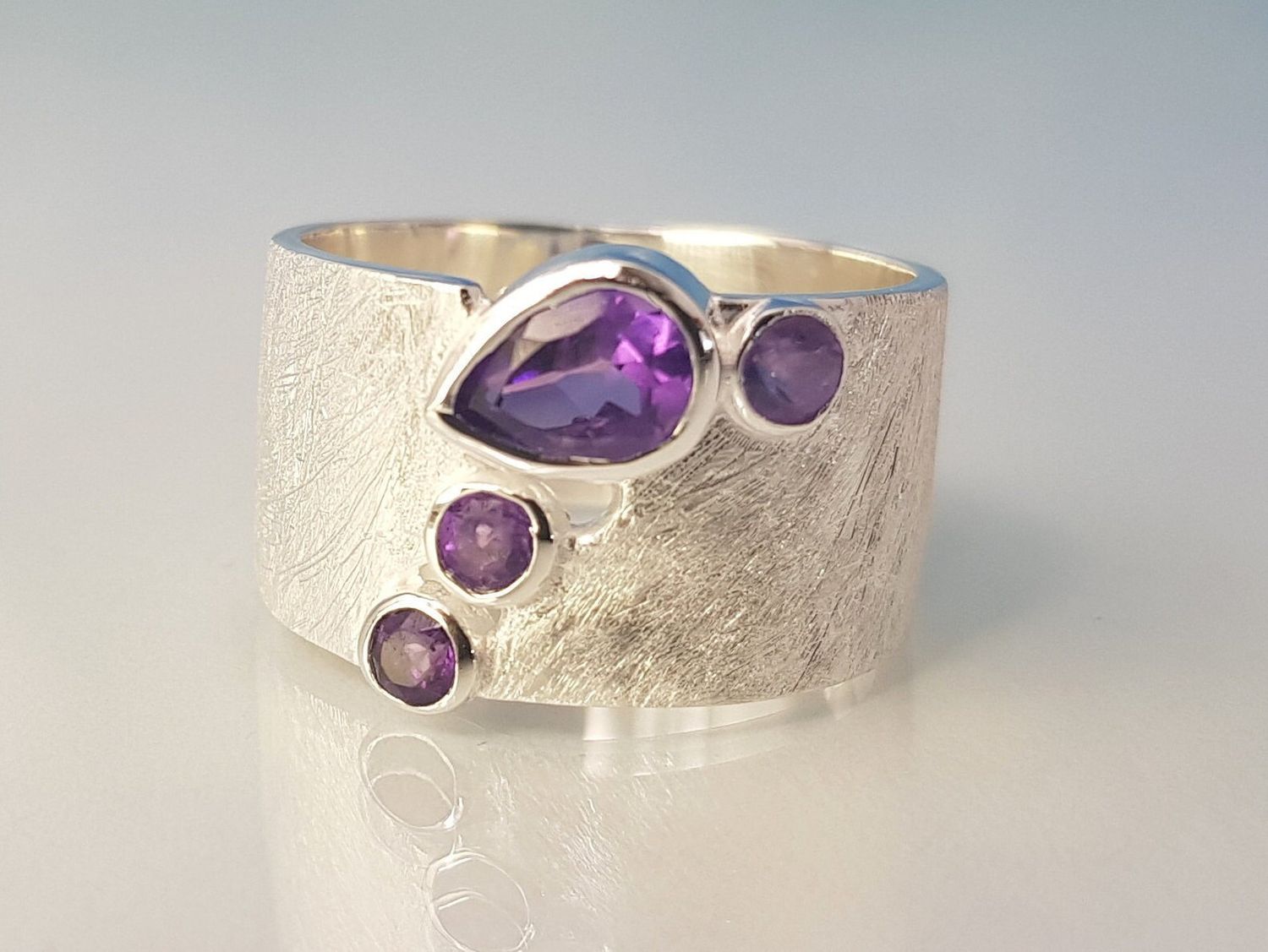 Amethyst ring 925 silver