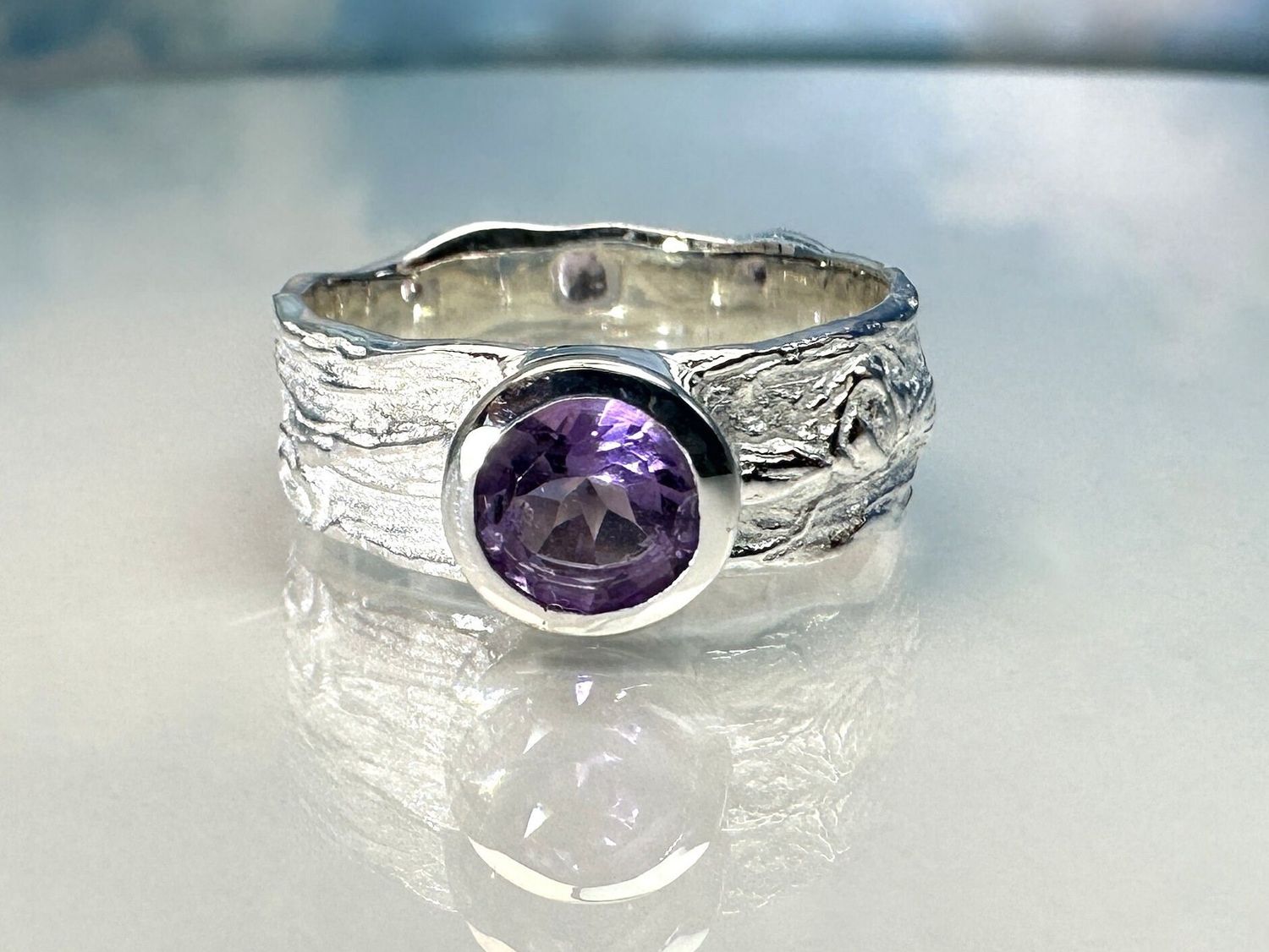 Amethyst ring 925 silver
