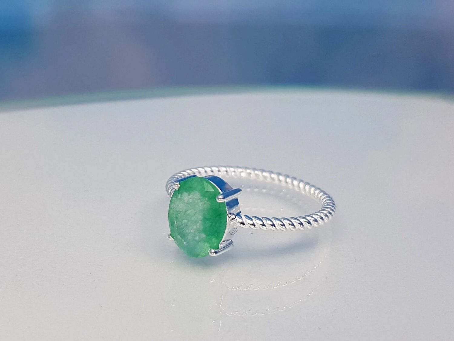 Ring jade 925 silver