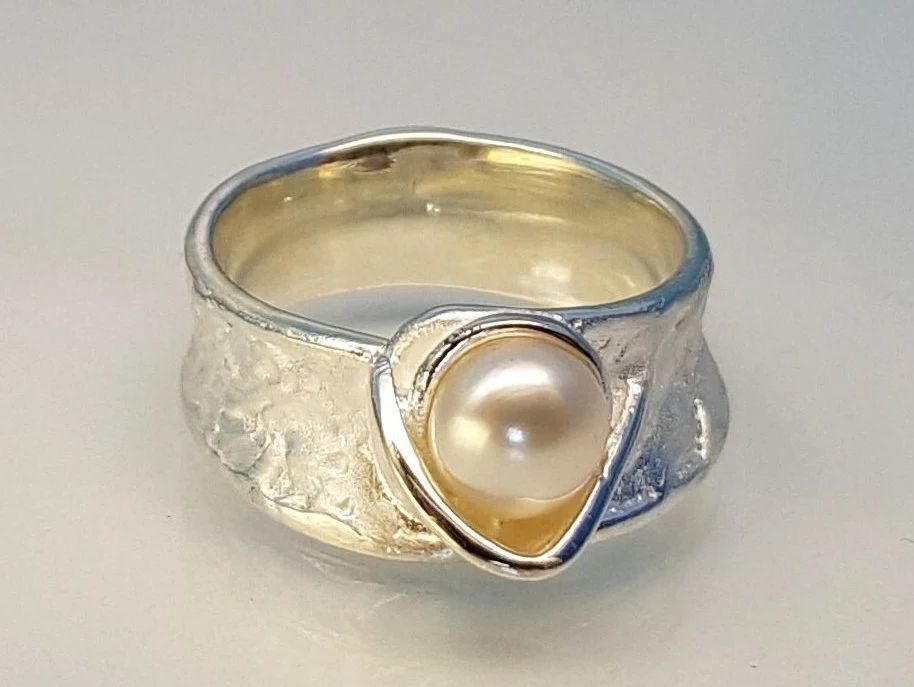 Ring pearl 925 silver