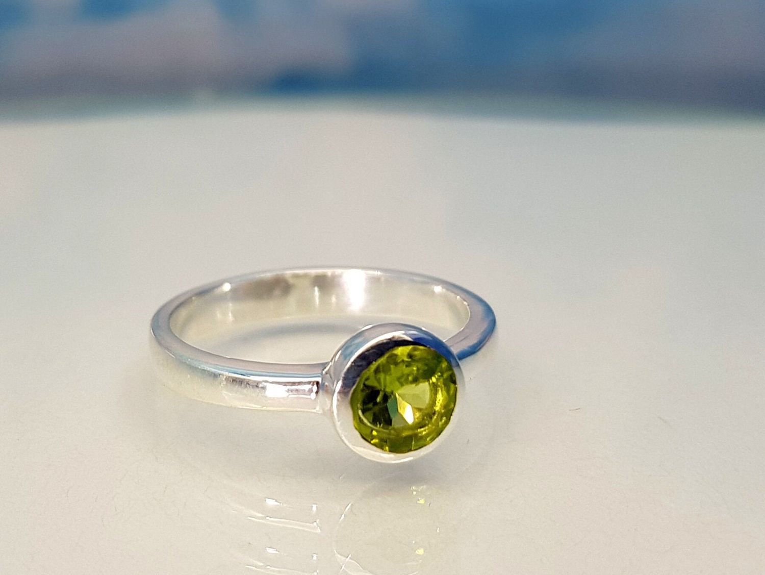 Ring peridot 925 silver