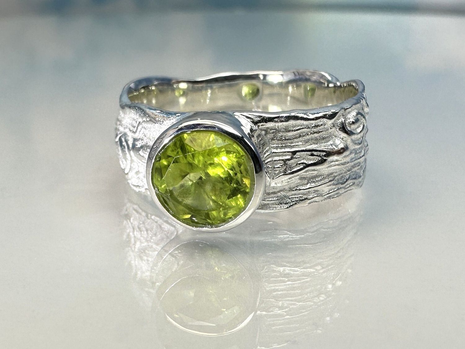 Ring peridot 925 silver