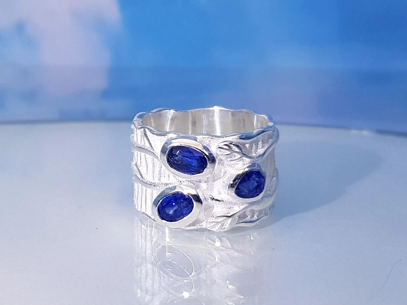 Kyanite ring 925 silver
