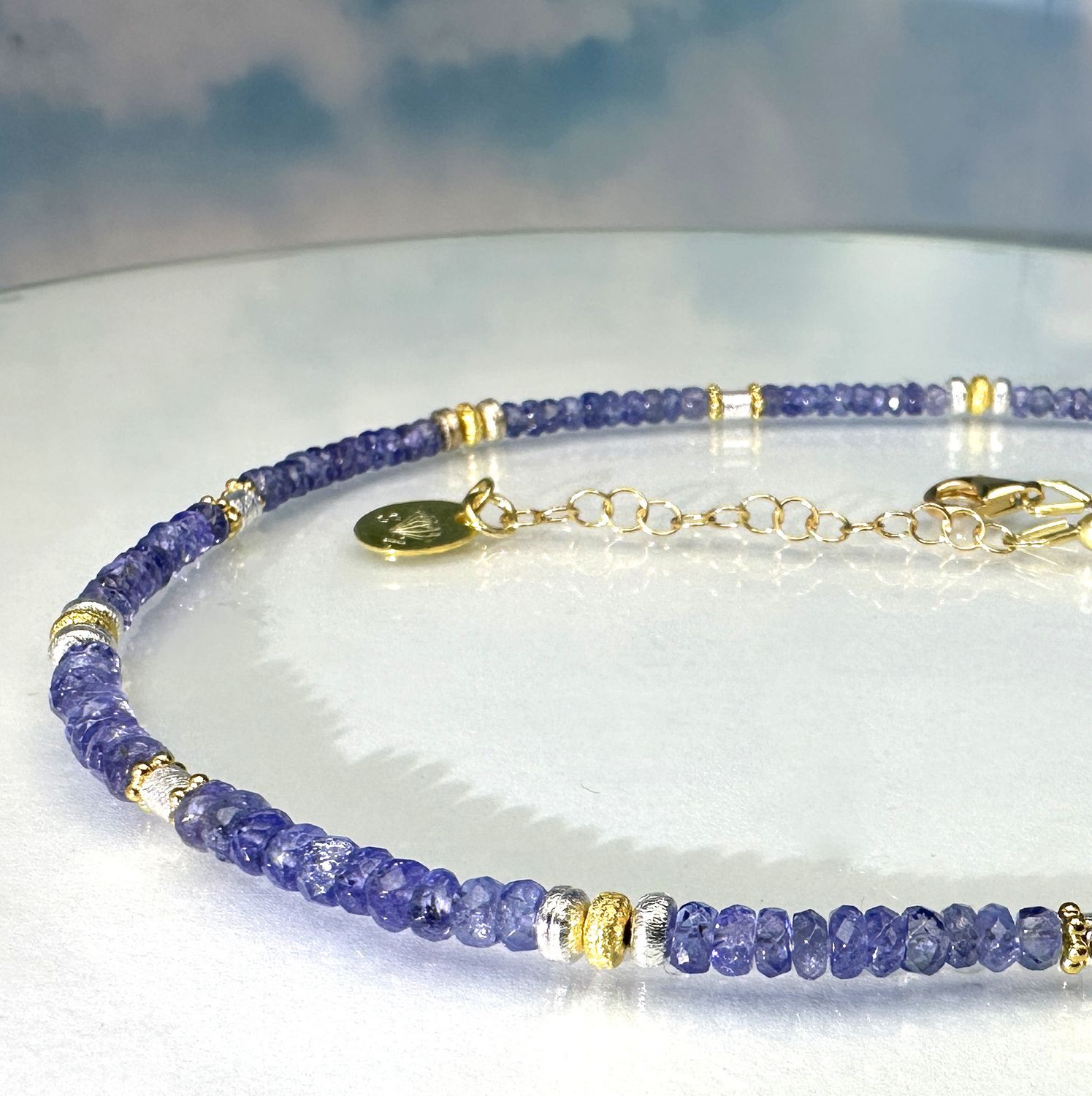 necklace genunine tanzanit bicolor